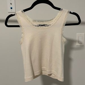 Brandy Melville Cream Lace Tank